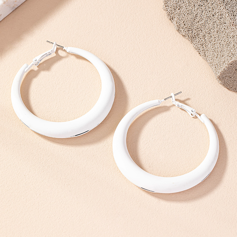 1 Pair Simple Style Commute Round Plating Alloy Gold Plated Hoop Earrings display picture 14