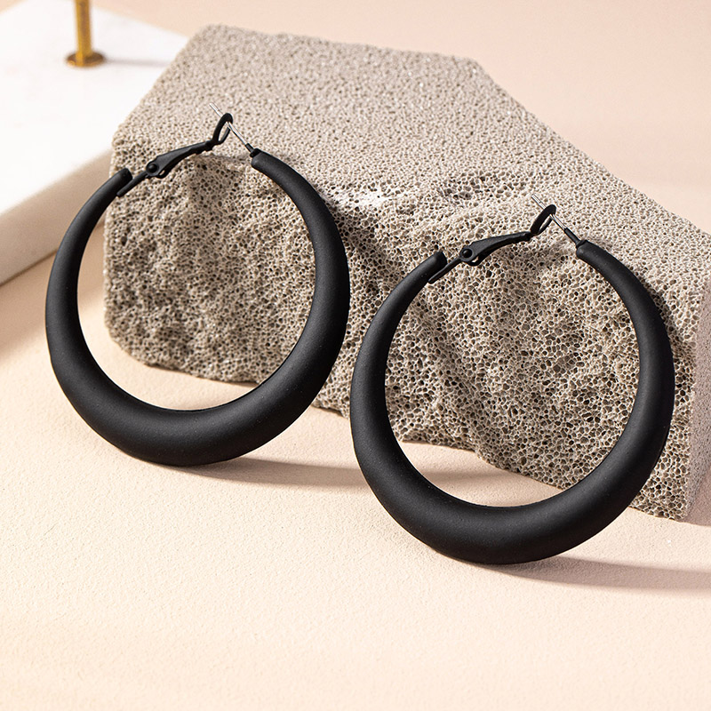 1 Pair Simple Style Commute Round Plating Alloy Gold Plated Hoop Earrings display picture 20