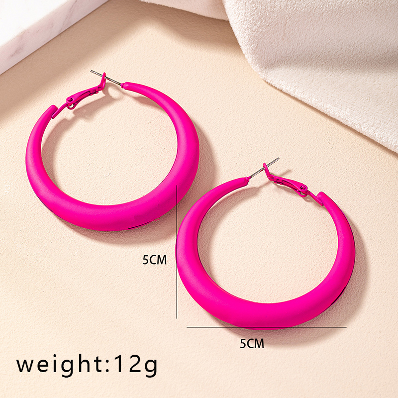 1 Pair Simple Style Commute Round Plating Alloy Gold Plated Hoop Earrings display picture 19