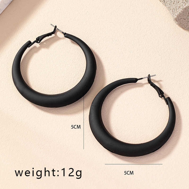 1 Pair Simple Style Commute Round Plating Alloy Gold Plated Hoop Earrings display picture 22