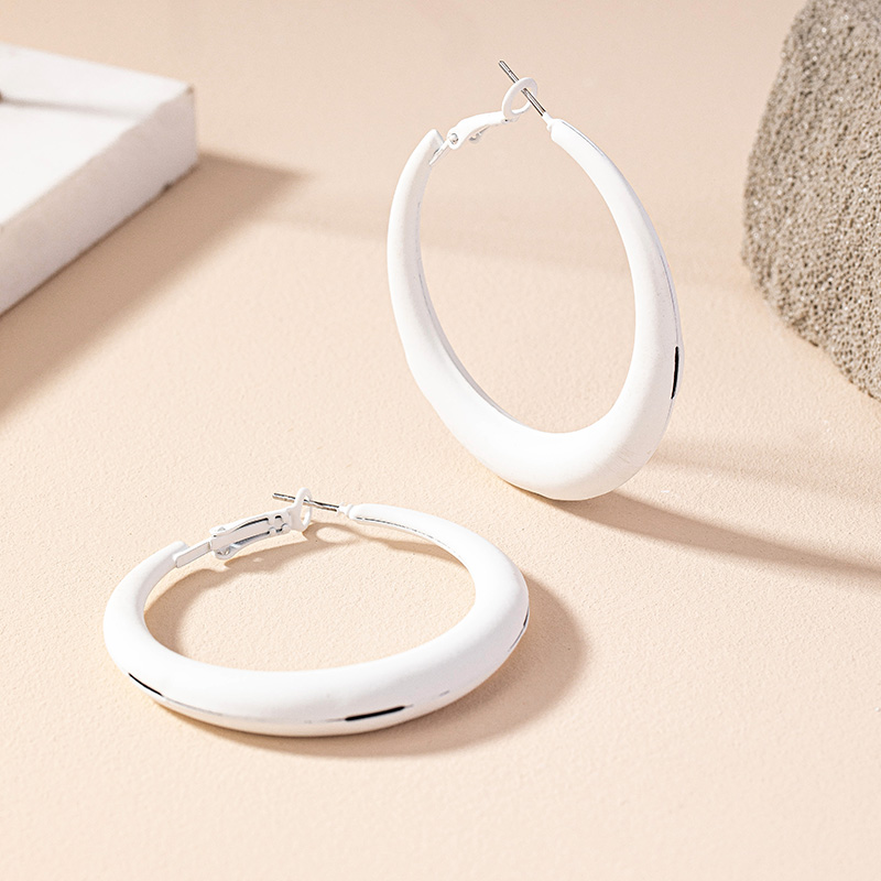 1 Pair Simple Style Commute Round Plating Alloy Gold Plated Hoop Earrings display picture 28
