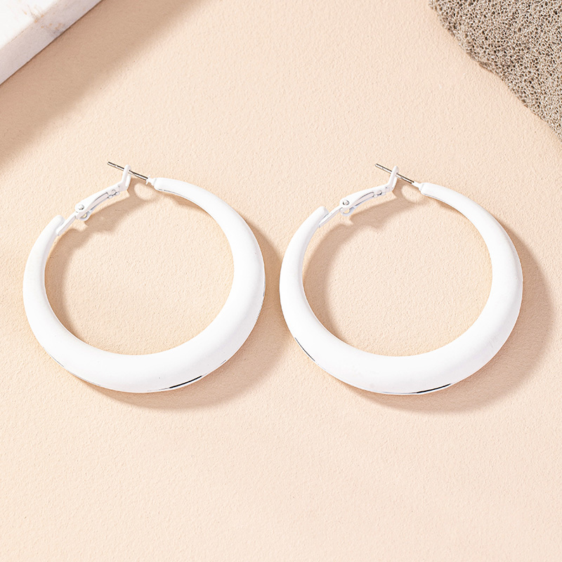 1 Pair Simple Style Commute Round Plating Alloy Gold Plated Hoop Earrings display picture 23