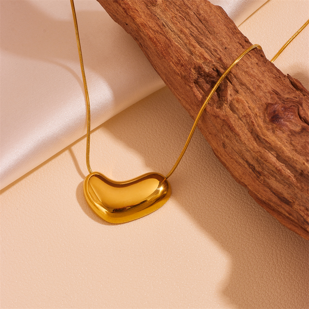 Titan Stahl 18 Karat Vergoldet Einfacher Stil Überzug Geometrisch Halskette Mit Anhänger display picture 2