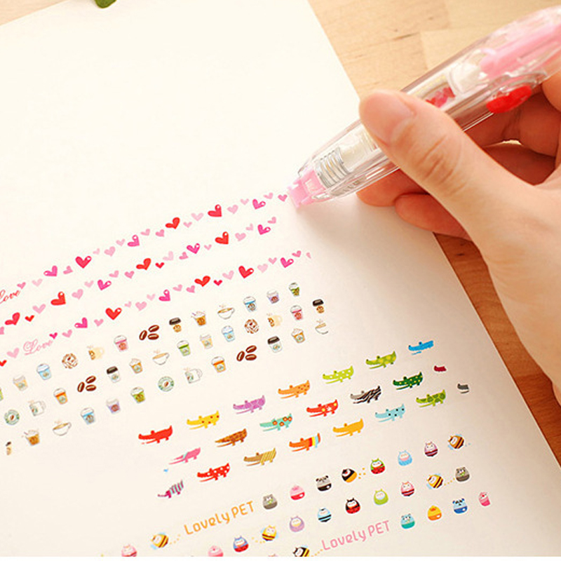 1 Set Animal Letter Plant Class School Plastic Cute Correction Tape display picture 11