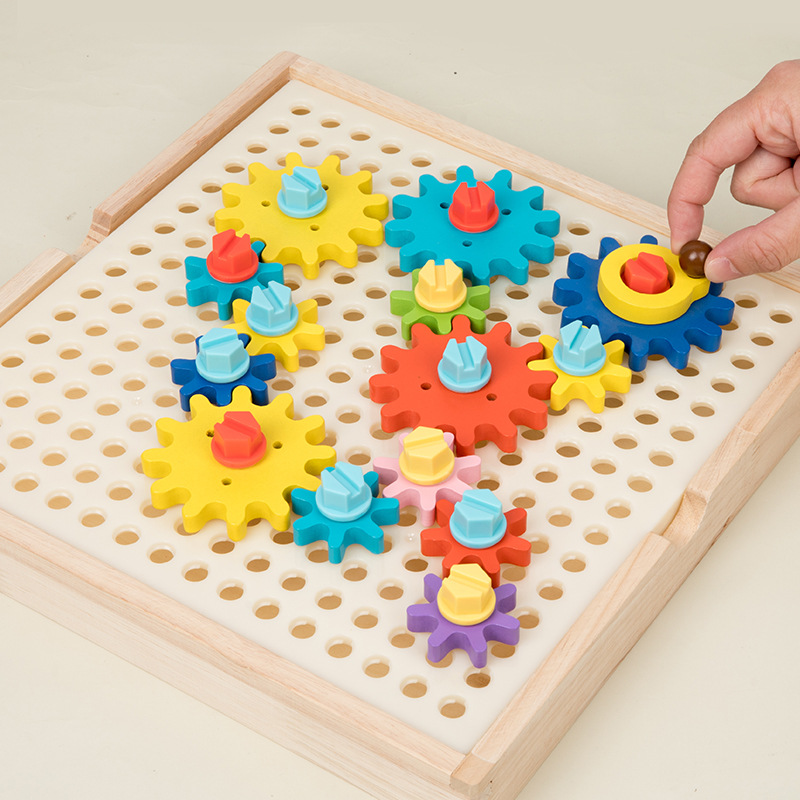 Building Toys Toddler(3-6years) Gear Wood Toys display picture 9