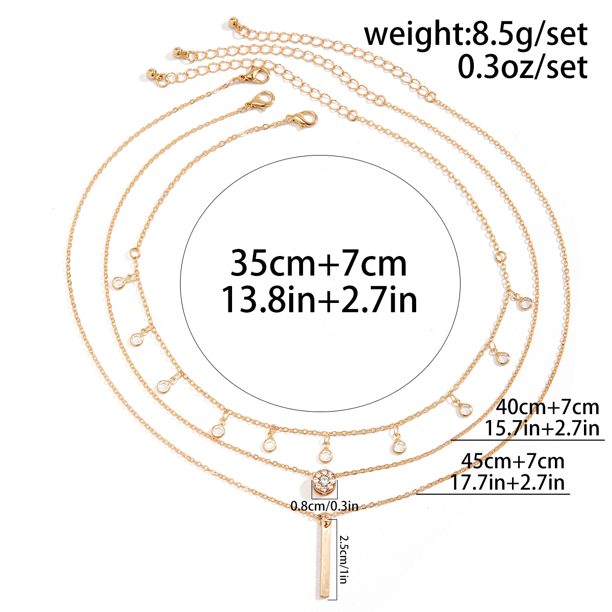 Retro Classic Style Round Rectangle Zircon Alloy Copper Wholesale Necklace display picture 1
