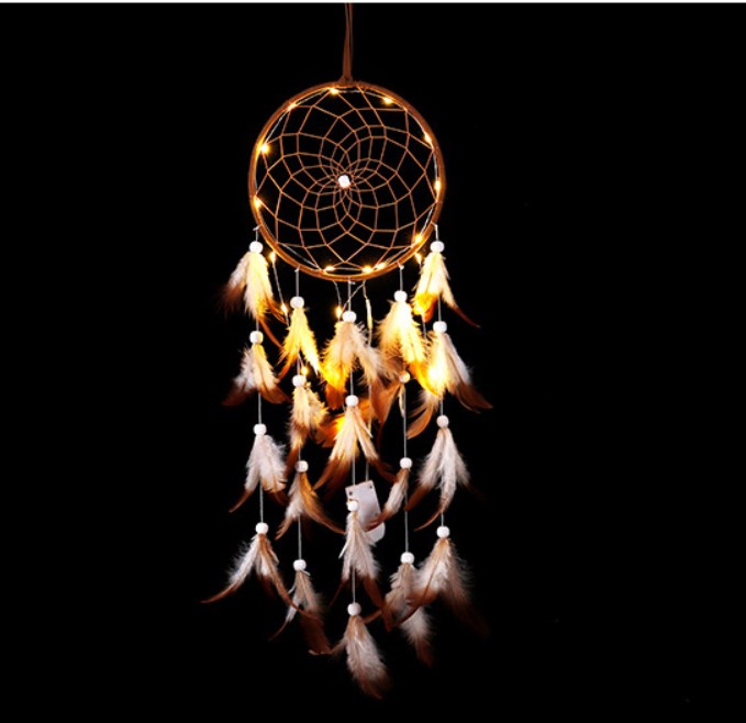 Retro Dream Catcher Wind Chime Feather Home Ornament Holiday Gift Pendant display picture 5