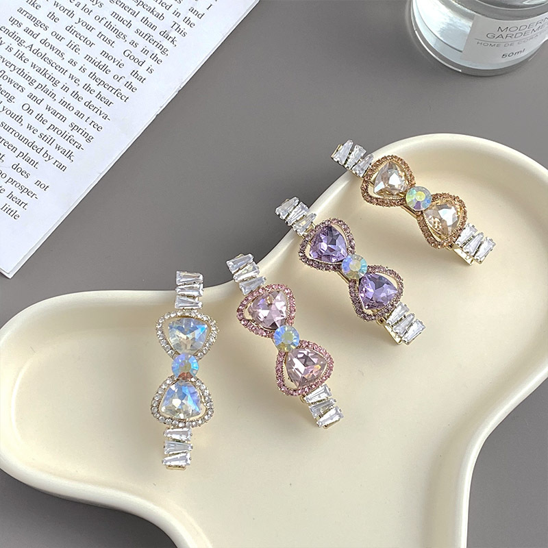 Women's Elegant Bow Knot Alloy Inlay Zircon Hair Clip display picture 2
