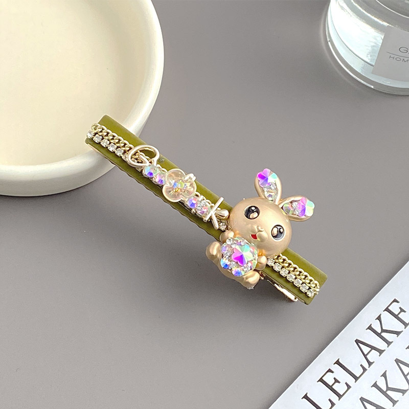 Femmes Mignon Lapin Alliage Incruster Strass Pince À Cheveux display picture 7