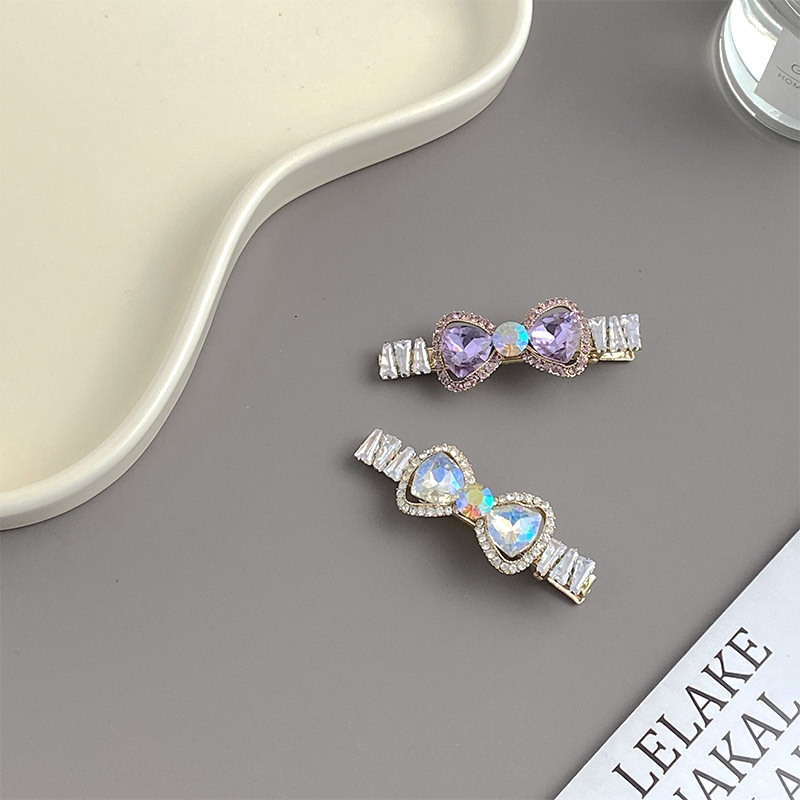 Women's Elegant Bow Knot Alloy Inlay Zircon Hair Clip display picture 8