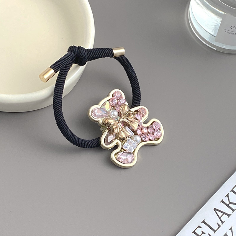 Femmes Mignon Ours Alliage Placage Incruster Strass Attache-cheveux display picture 10