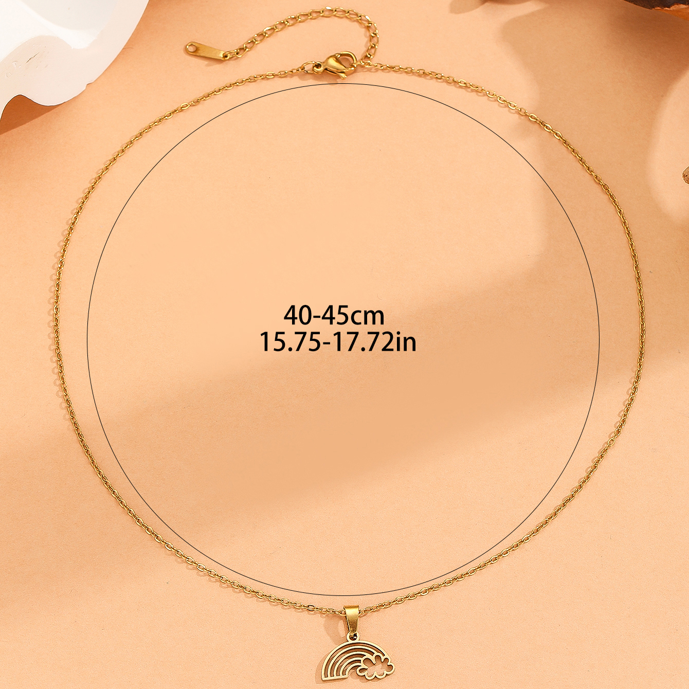 Simple Style Solid Color Stainless Steel Plating 18k Gold Plated Pendant Necklace display picture 2