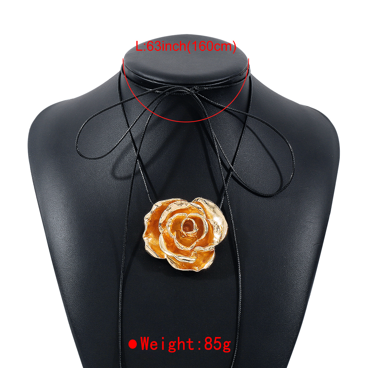Modern Style Simple Style Flower Alloy Wax Rope Women's Necklace display picture 6