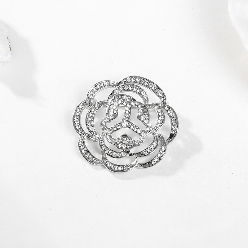 Casual Elegant Flower Alloy Inlay Rhinestones Women's Brooches display picture 8