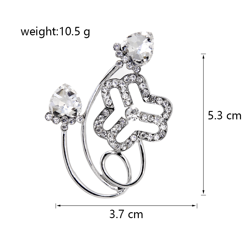 Casual Elegant Flower Alloy Inlay Rhinestones Women's Brooches display picture 10