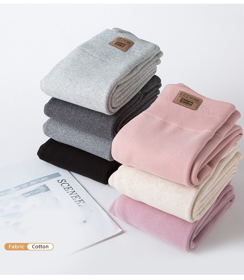Simple Style Letter Solid Color Cotton Fleece Pants & Leggings display picture 5