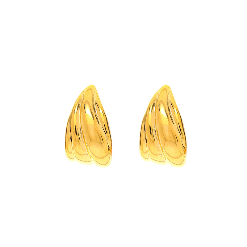 1 Pair Lady Geometric Plating Copper Ear Studs display picture 1