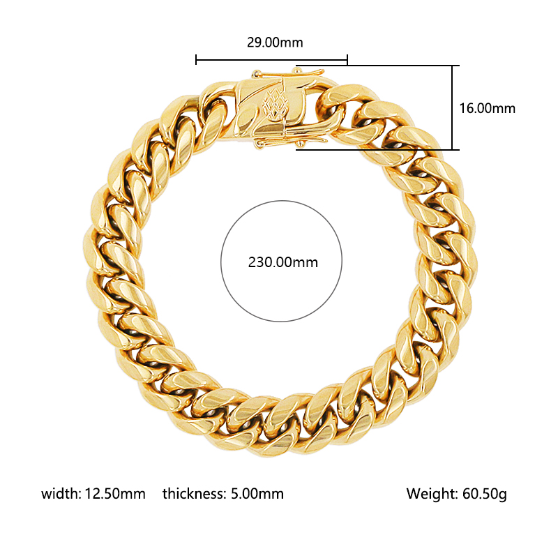 Hip-hop Streetwear Geometric Stainless Steel Plating Inlay Zircon 18k Gold Plated Unisex Bracelets display picture 7