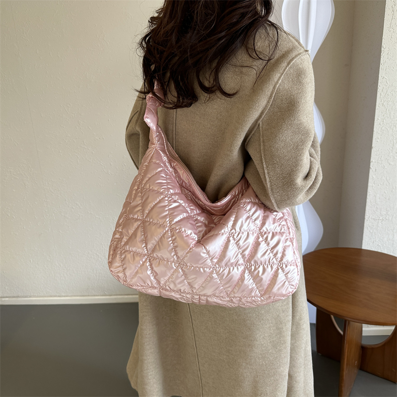 Women's Cotton Solid Color Classic Style Square Zipper Shoulder Bag display picture 10
