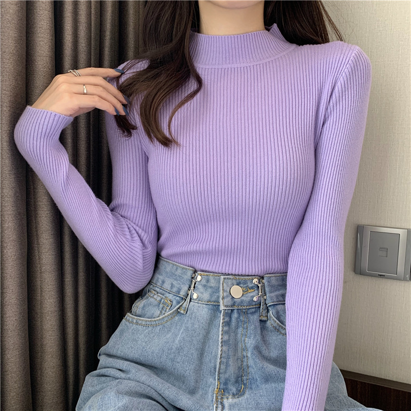 Women's Long Sleeve Sweaters & Cardigans Casual Basic Simple Style Solid Color display picture 6
