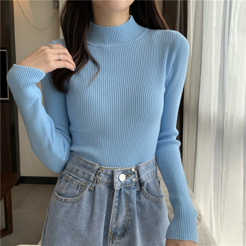 Women's Long Sleeve Sweaters & Cardigans Casual Basic Simple Style Solid Color display picture 11