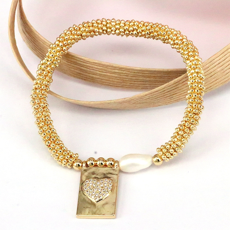 Elegant Vintage Style Luxurious Cross Star Heart Shape Copper 18k Gold Plated Zircon Bracelets In Bulk display picture 6