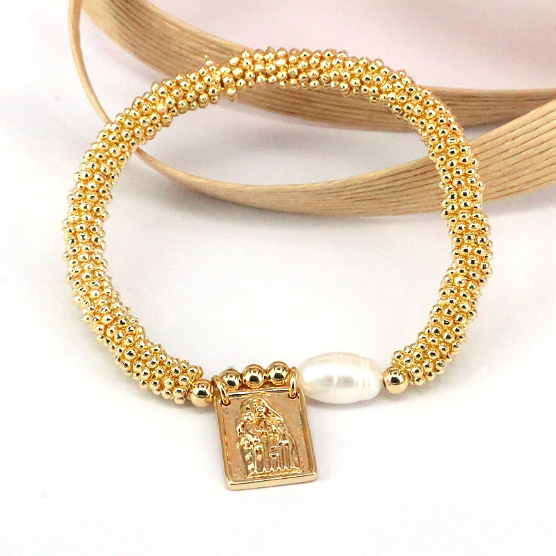 Elegant Vintage Style Luxurious Cross Star Heart Shape Copper 18k Gold Plated Zircon Bracelets In Bulk display picture 1