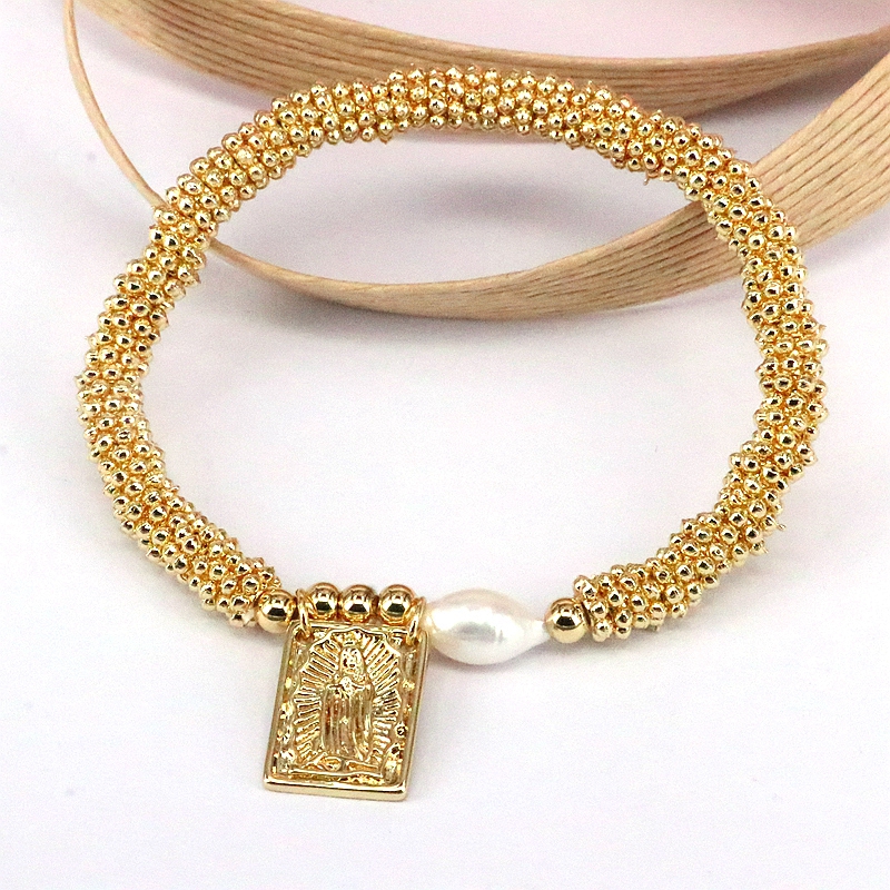 Elegant Vintage Style Luxurious Cross Star Heart Shape Copper 18k Gold Plated Zircon Bracelets In Bulk display picture 9