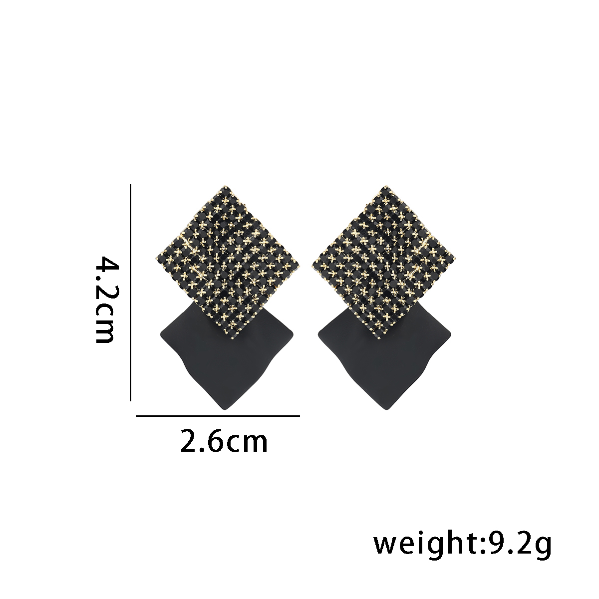 1 Pair Simple Style Cool Style Geometric Inlay Copper Zircon Ear Studs display picture 2