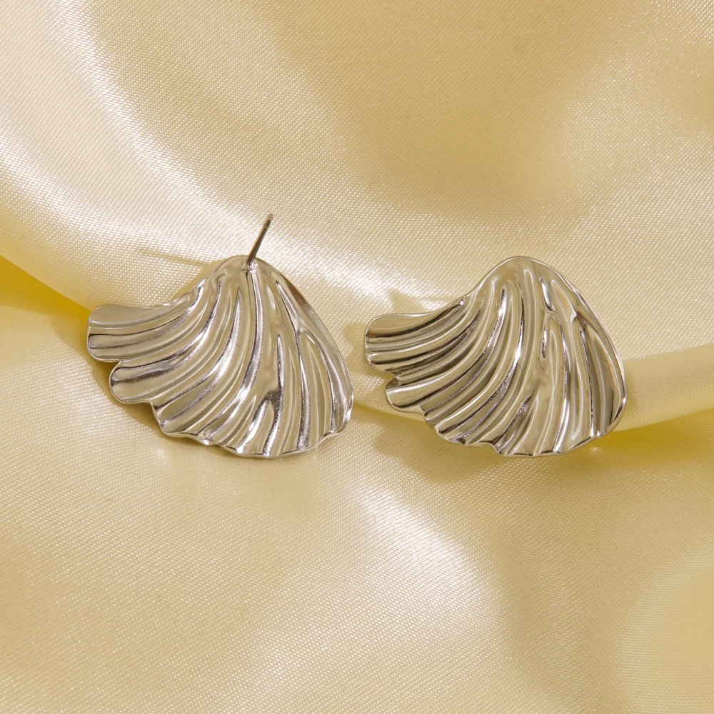 1 Pair Vintage Style Geometric Angel Wings Plating 304 Stainless Steel 14K Gold Plated Ear Studs display picture 4