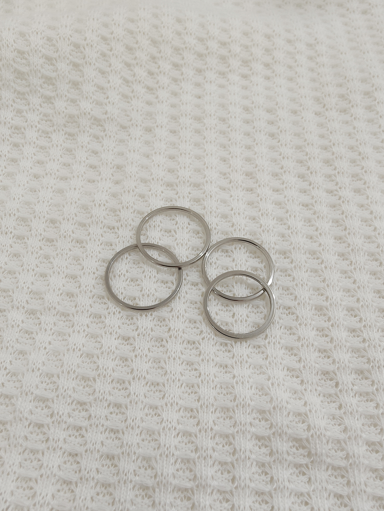 Simple Style Solid Color Stainless Steel Open Rings display picture 4