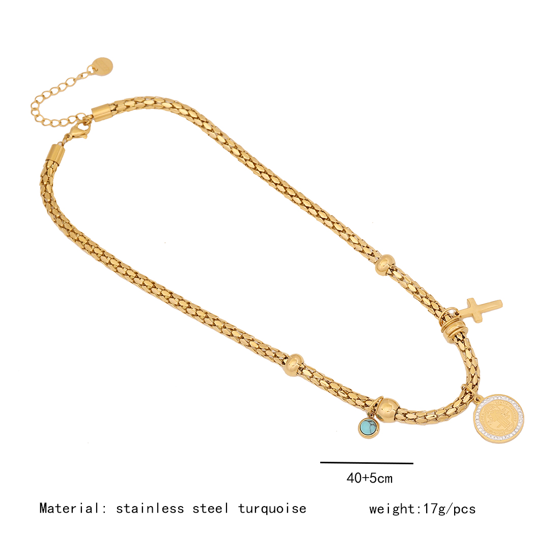 Acier Inoxydable Plaqué Or 18K Rétro Commuer Émail Placage Traverser Œil Papillon Bracelets Collier display picture 5