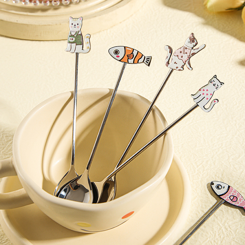 Cute Cartoon Stainless Steel Spoon 1 Piece display picture 3