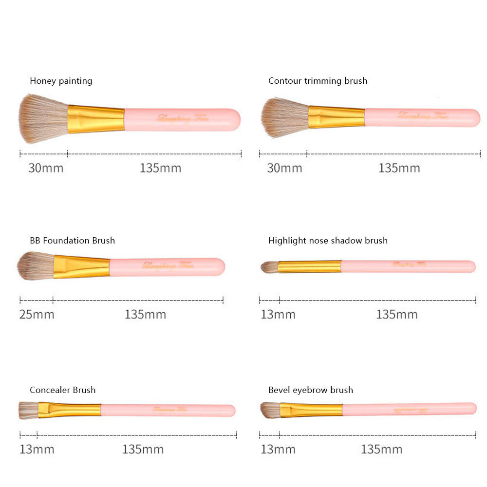 Simple Style Pink Artificial Fiber Plastic Plastic Handle Makeup Brushes display picture 11