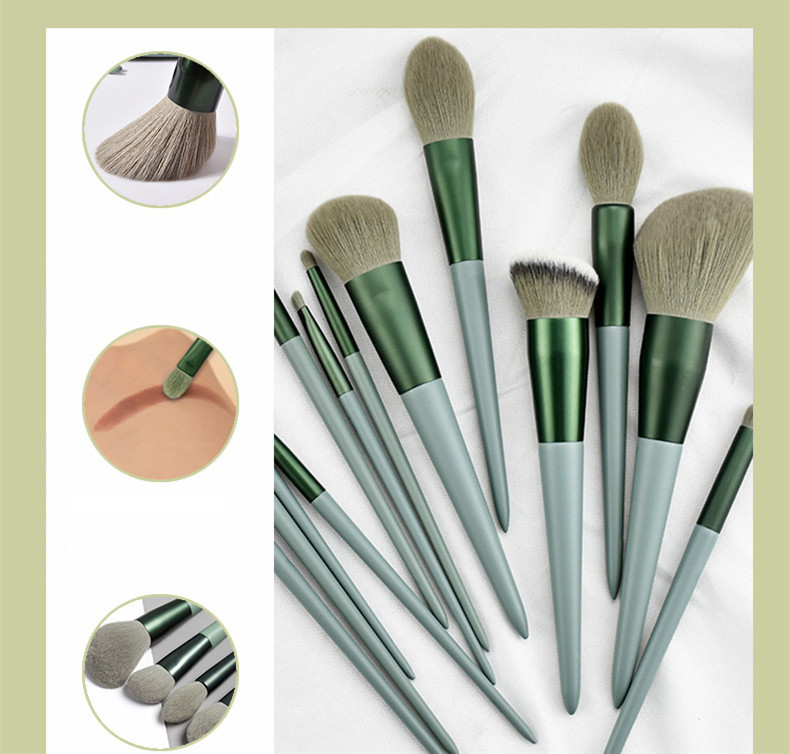 Einfacher Stil Mehrfarbig Künstliche Faser Kunststoff Kunststoff-griff Makeup Bürsten 1 Satz display picture 5