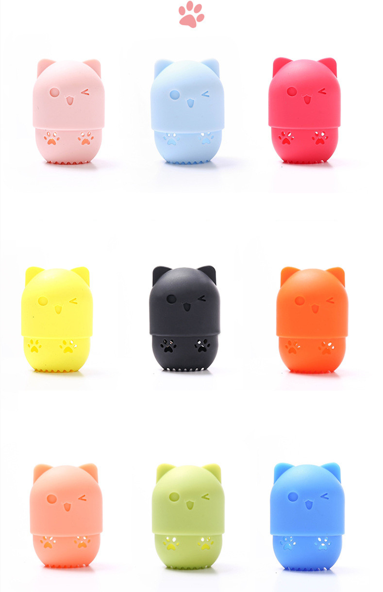 Cute Cat Natural Latex Beauty Blender Storage Box display picture 3