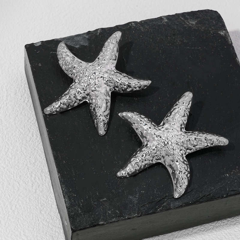 1 Pair Casual Cute Star Starfish Plating Alloy Ear Studs display picture 9
