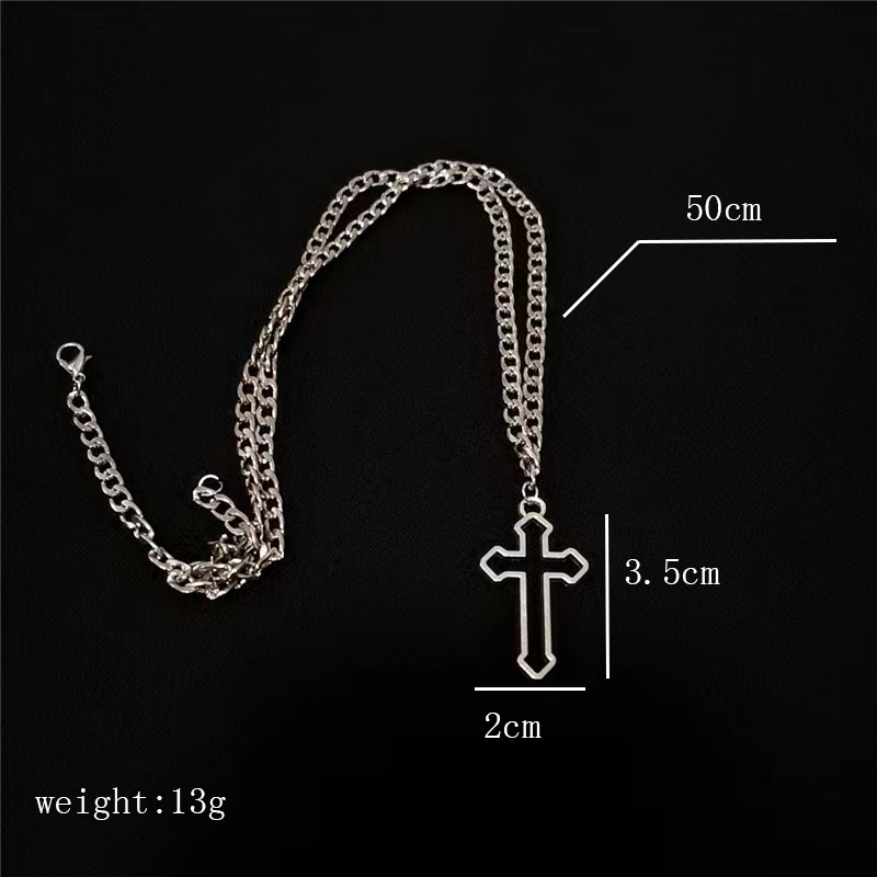 Hip-hop Simple Style Cross Wings Bat Alloy Plating Unisex Pendant Necklace display picture 1
