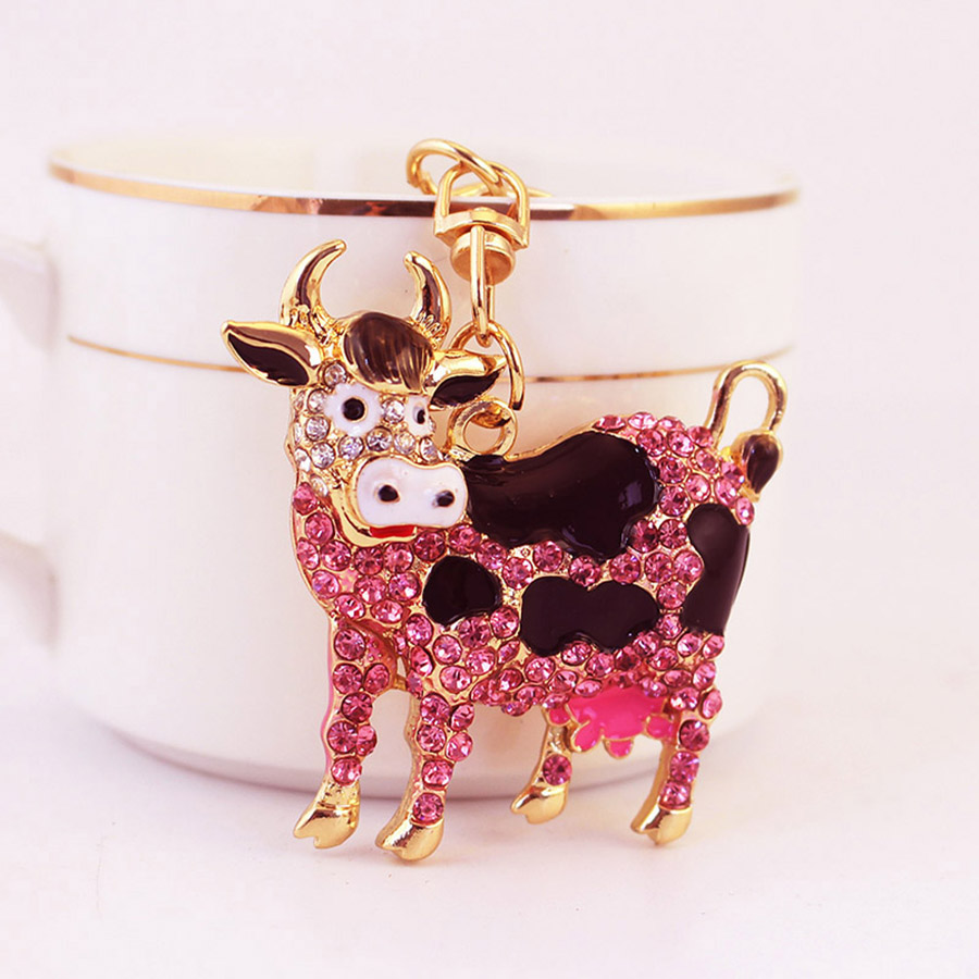 Classic Style Cows Alloy Inlay Rhinestones Women's Keychain display picture 2