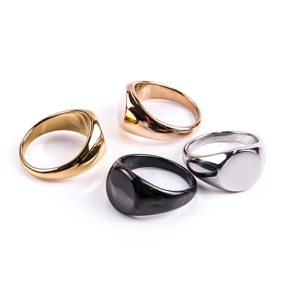 Simple Style Geometric Titanium Steel Plating 18K Gold Plated Unisex Rings display picture 3