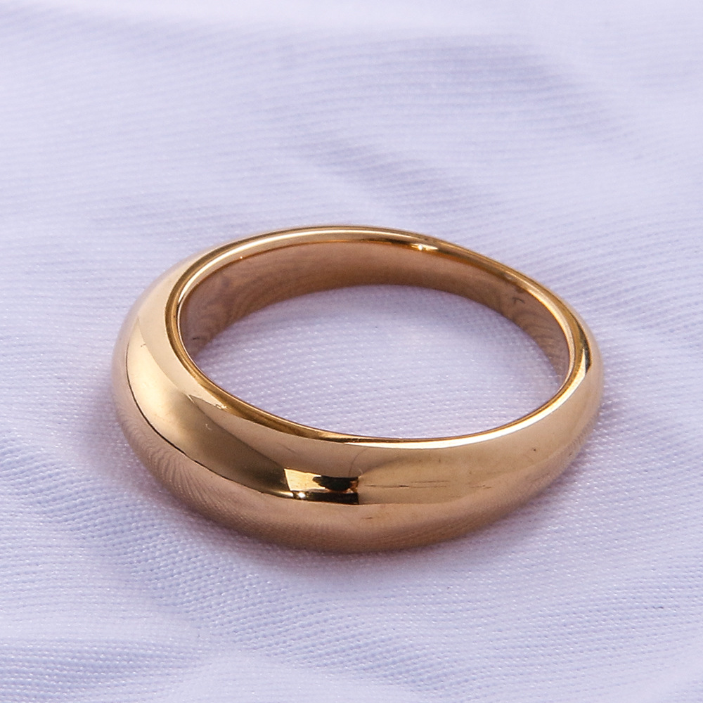 Simple Style Geometric Titanium Steel Plating 18K Gold Plated Unisex Rings display picture 5