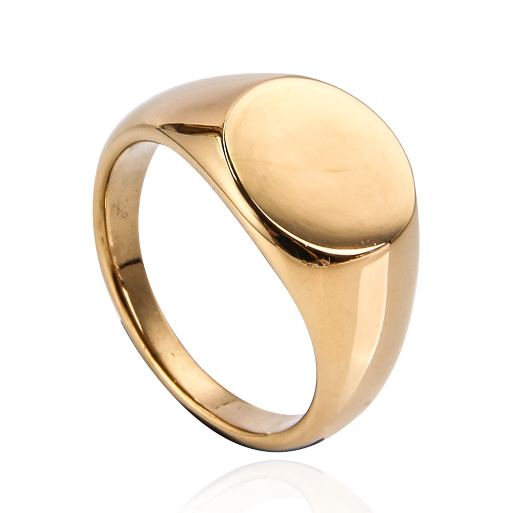 Simple Style Geometric Titanium Steel Plating 18K Gold Plated Unisex Rings display picture 10