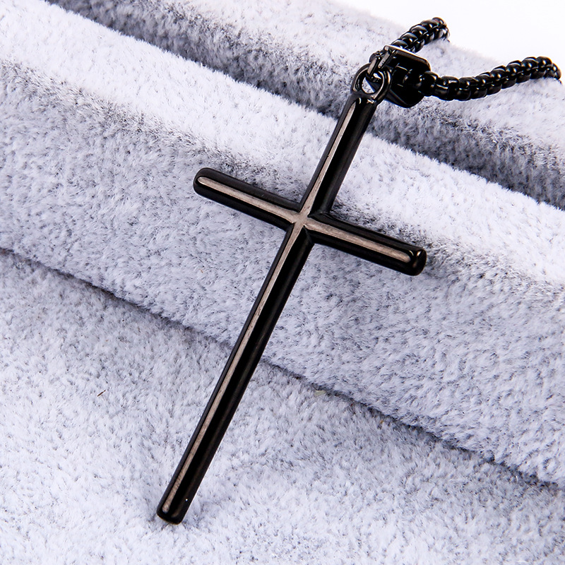 1 Piece Titanium Steel 18K Gold Plated Cross display picture 14
