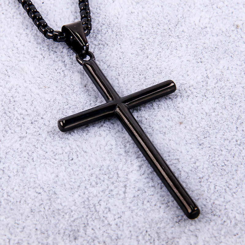 1 Piece Titanium Steel 18K Gold Plated Cross display picture 15