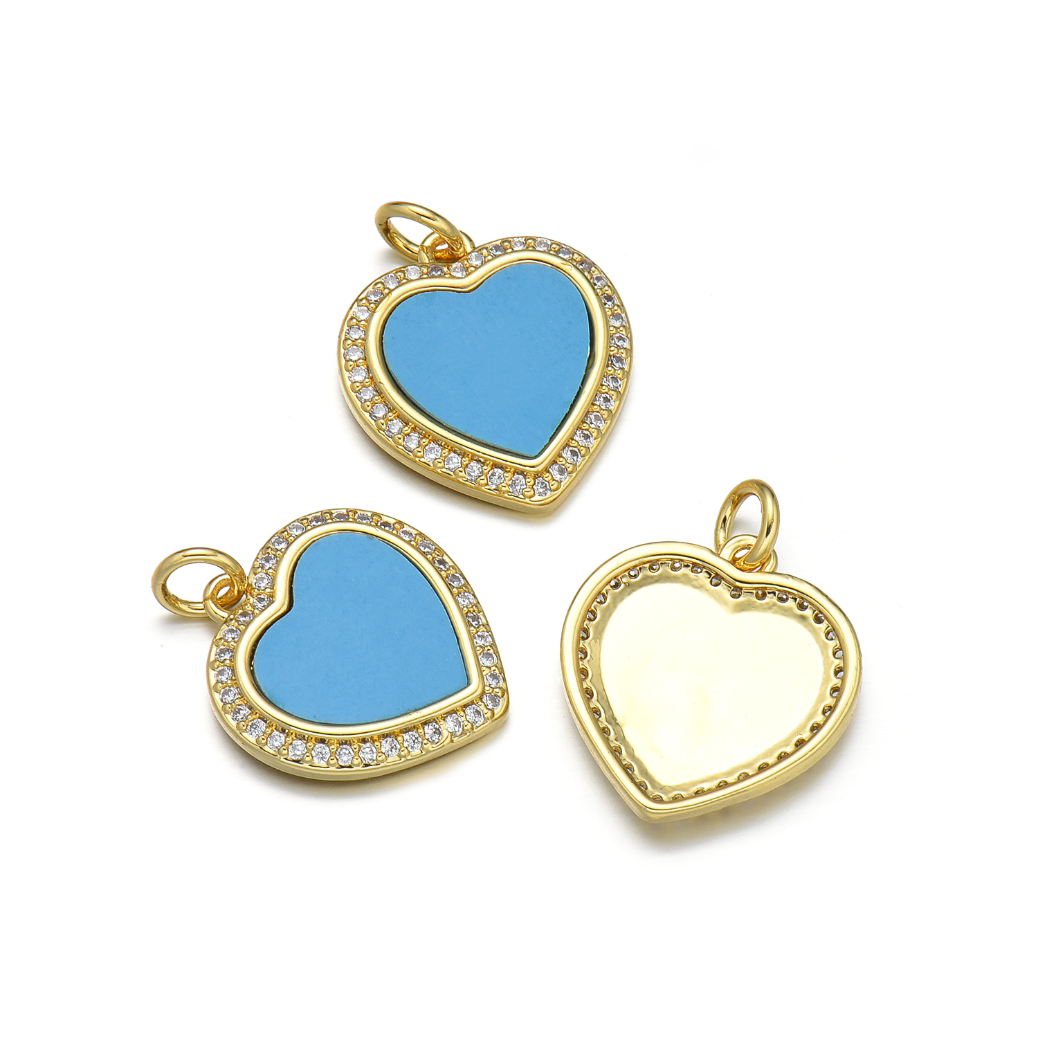 Basic Animal Heart Shape Copper Plating 18k Gold Plated Jewelry Accessories display picture 3