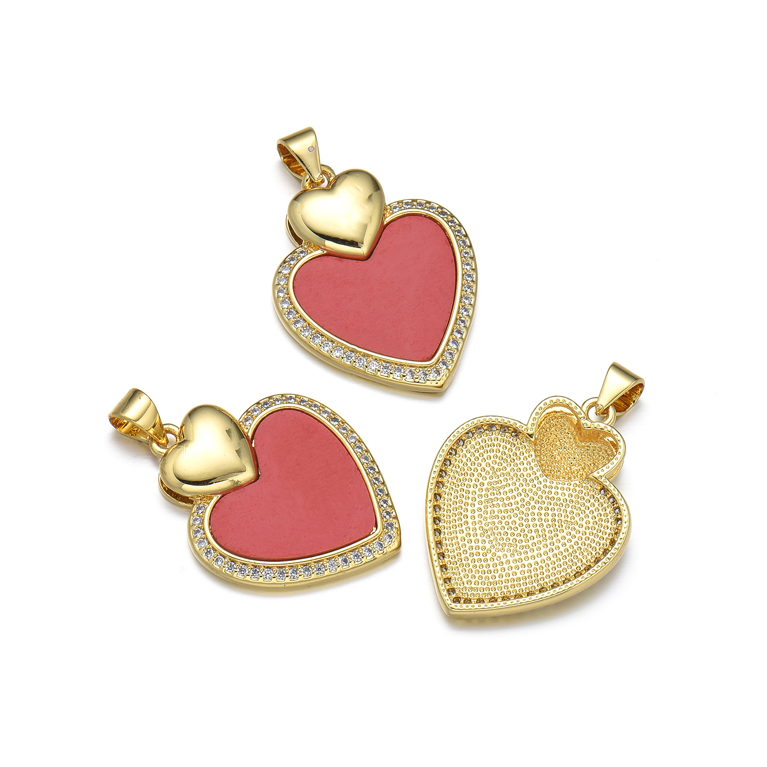 Basic Animal Heart Shape Copper Plating 18k Gold Plated Jewelry Accessories display picture 8