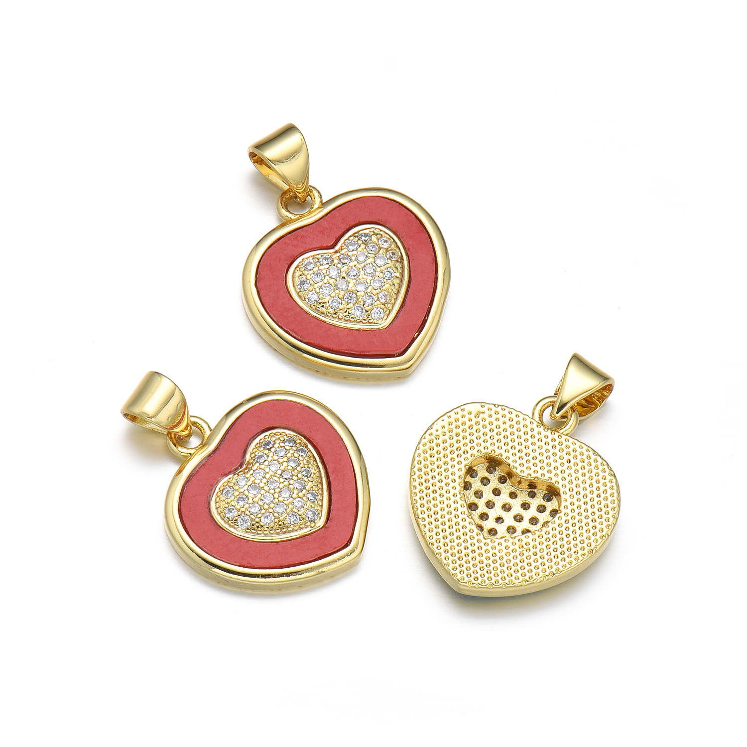 Basic Animal Heart Shape Copper Plating 18k Gold Plated Jewelry Accessories display picture 9