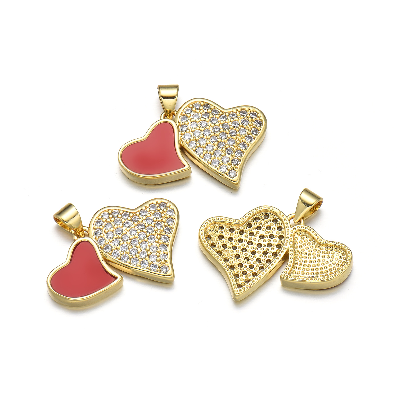 Basic Animal Heart Shape Copper Plating 18k Gold Plated Jewelry Accessories display picture 11