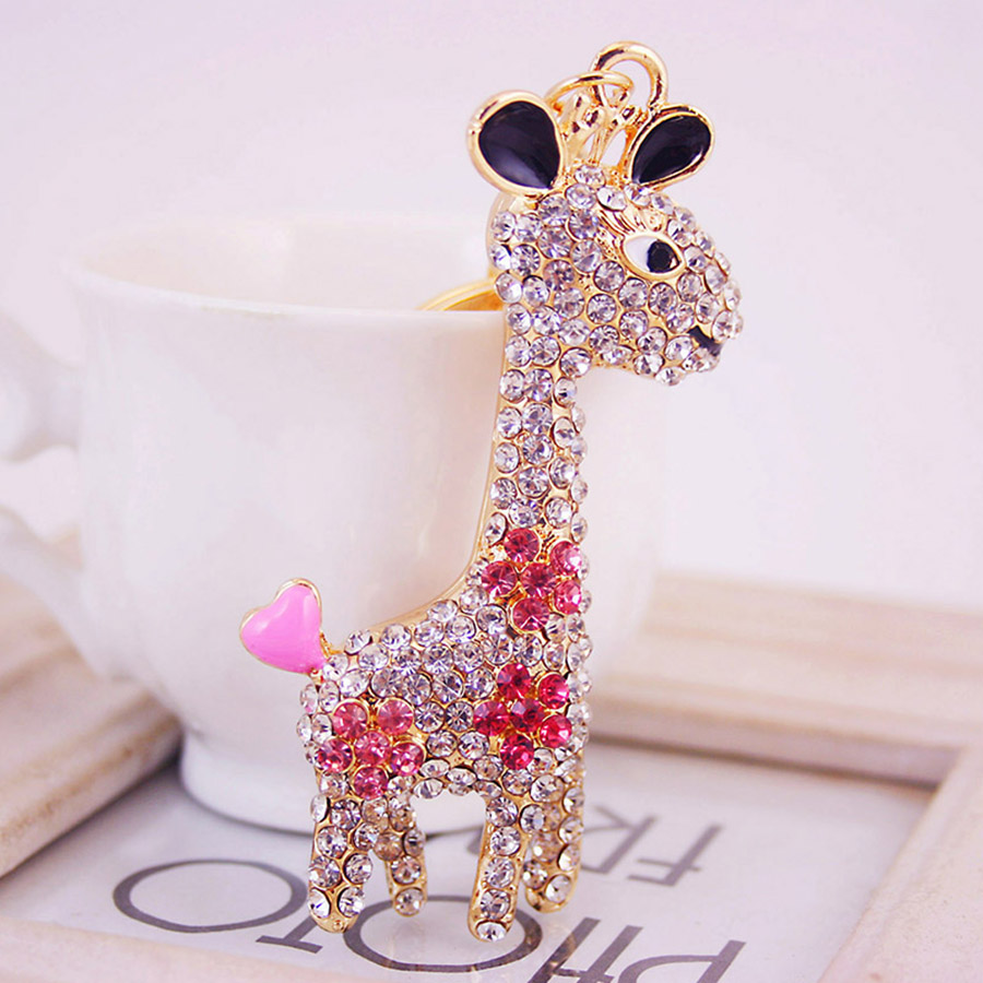 Simple Style Giraffe Alloy Inlay Rhinestones Women's Keychain display picture 6