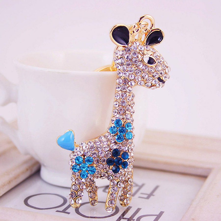 Simple Style Giraffe Alloy Inlay Rhinestones Women's Keychain display picture 7